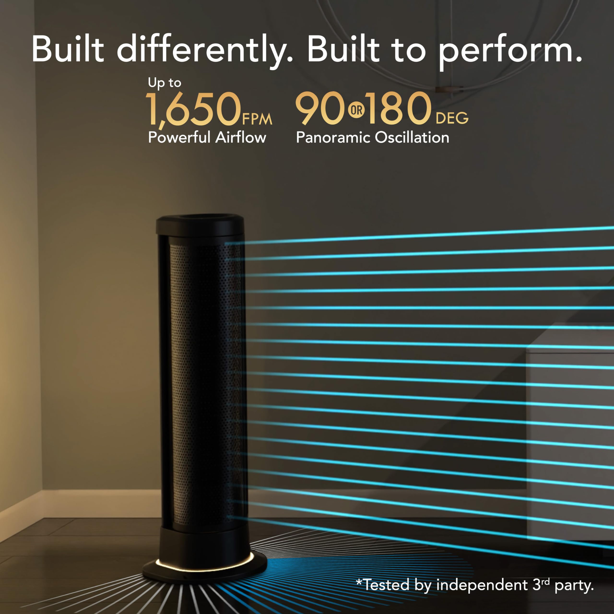ARA Oscillating Tower Circulator with Ambient Light - Image 7