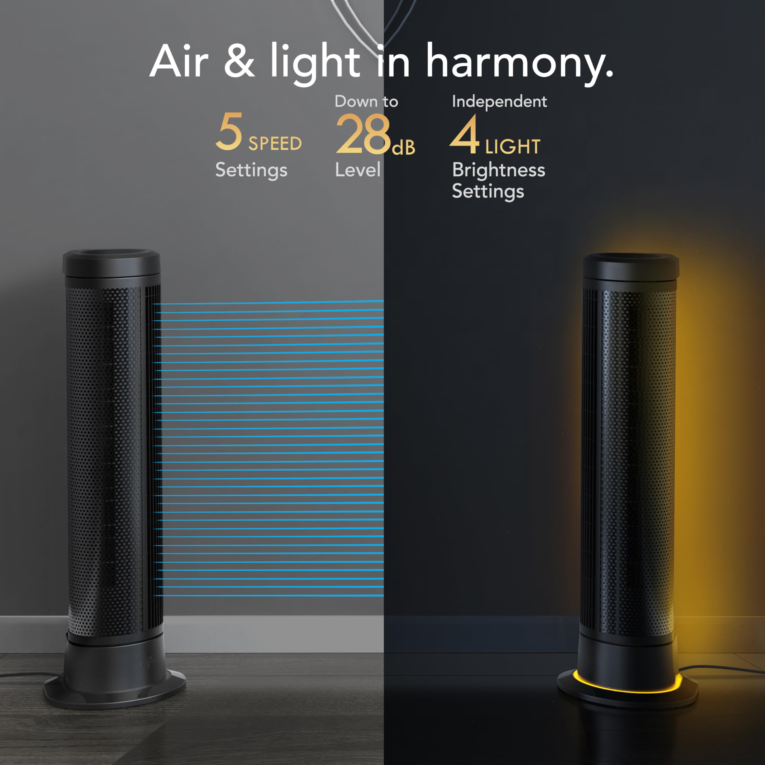 ARA Oscillating Tower Circulator with Ambient Light - Image 9