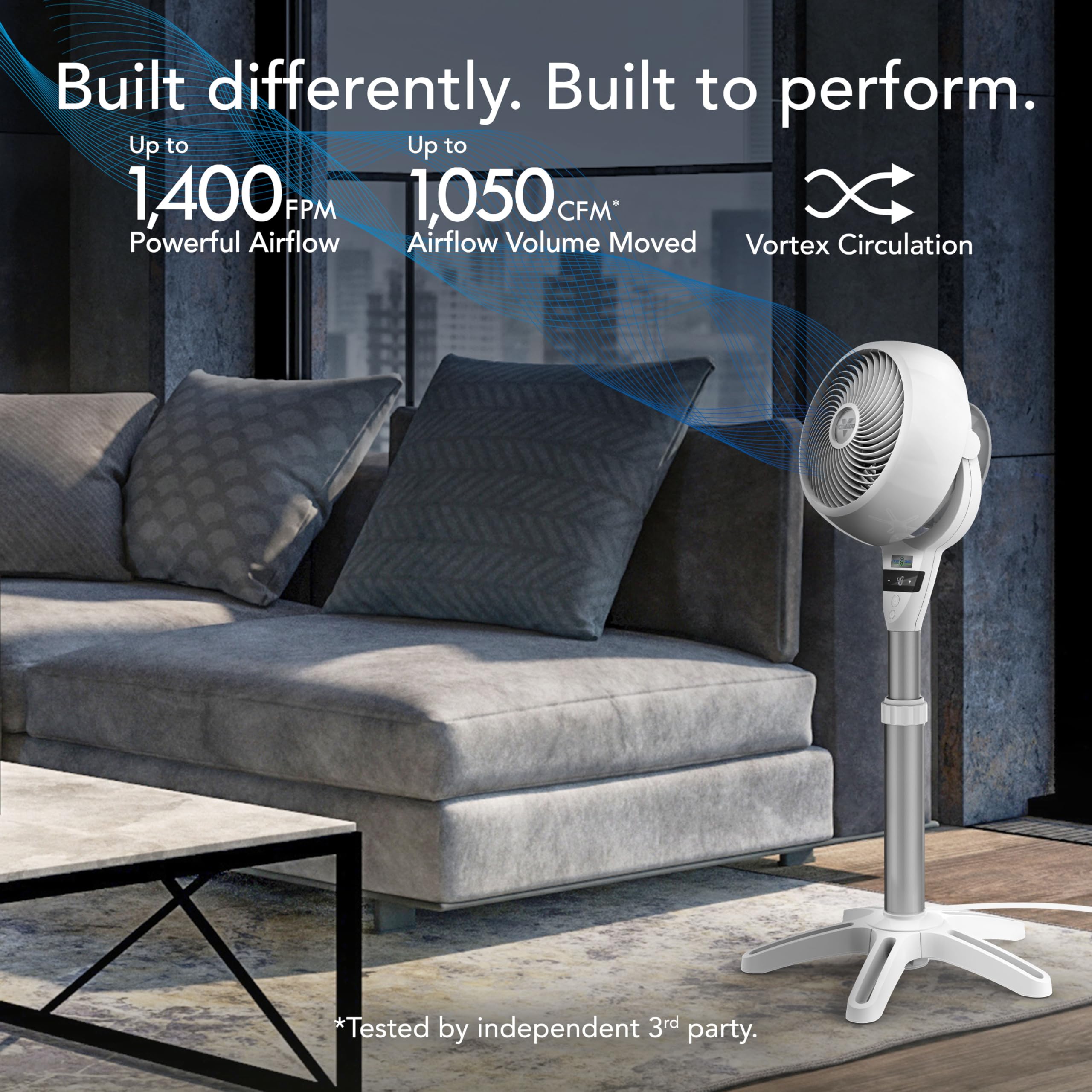 6803DC Energy Smart Medium Pedestal Air Circulator - Image 6